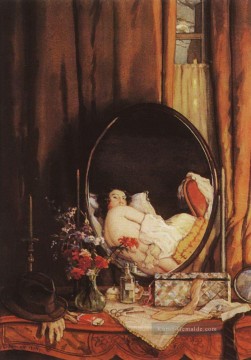 intime Reflexion im Spiegel auf Schminktisch Konstantin Somov Ölgemälde